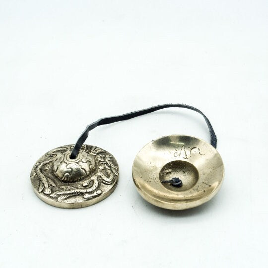 Tibetan Tingsha Meditation Bell - Buddhist Cymbals Yoga Bell Chimes - Super Sound Healing Tool with Eight Auspicious Symbols