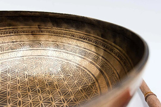 11 inch Tibetan Singing Bowl from Nepal - Best Quality Handmade Singing Bowl for Healing - Spiritual Gulpa Set for Chakra Balancing